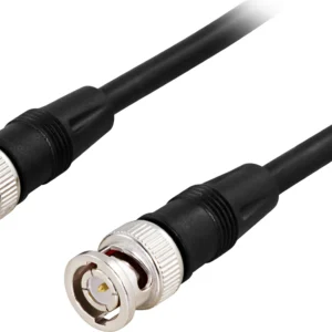 Deltaco RG59 BNC to BNC, 75 Ohm -kaapeli, 0,5 m, musta