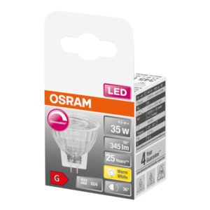 OSRAM LED SUPERSTAR - LED-spottilamppu - muoto: MR11 - GU4 - 4,5 W (vastaava 35 W) - luokka G - lämpimän valkoinen valo - 2700 K
